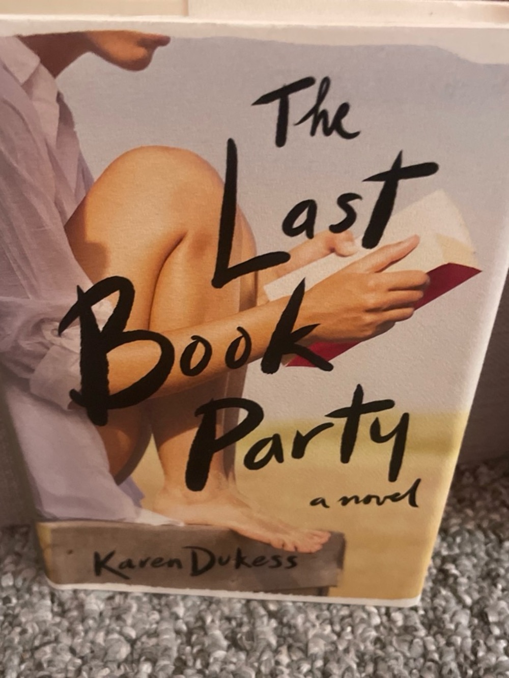 The Last Book Party — Cream & Red Decorative Novel Accent